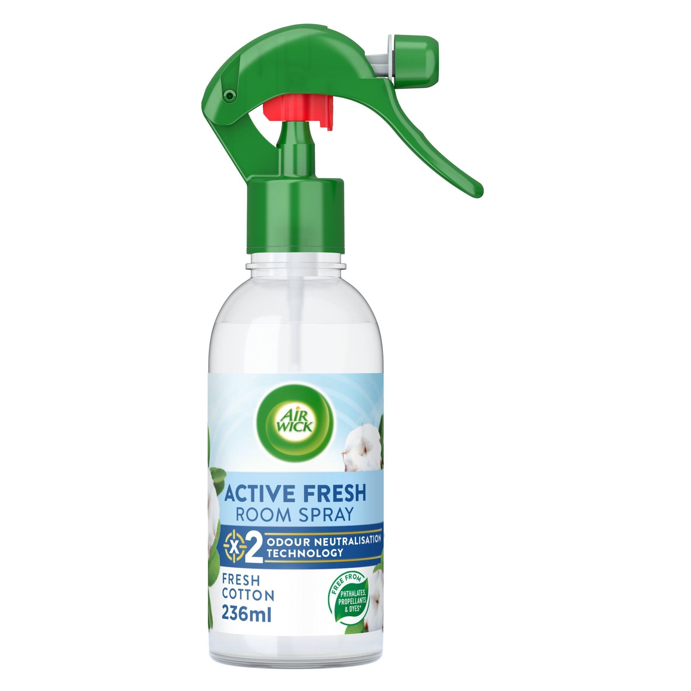 Air Wick Fresh Cotton Active Fresh Room Spray 236ml - McGrocer