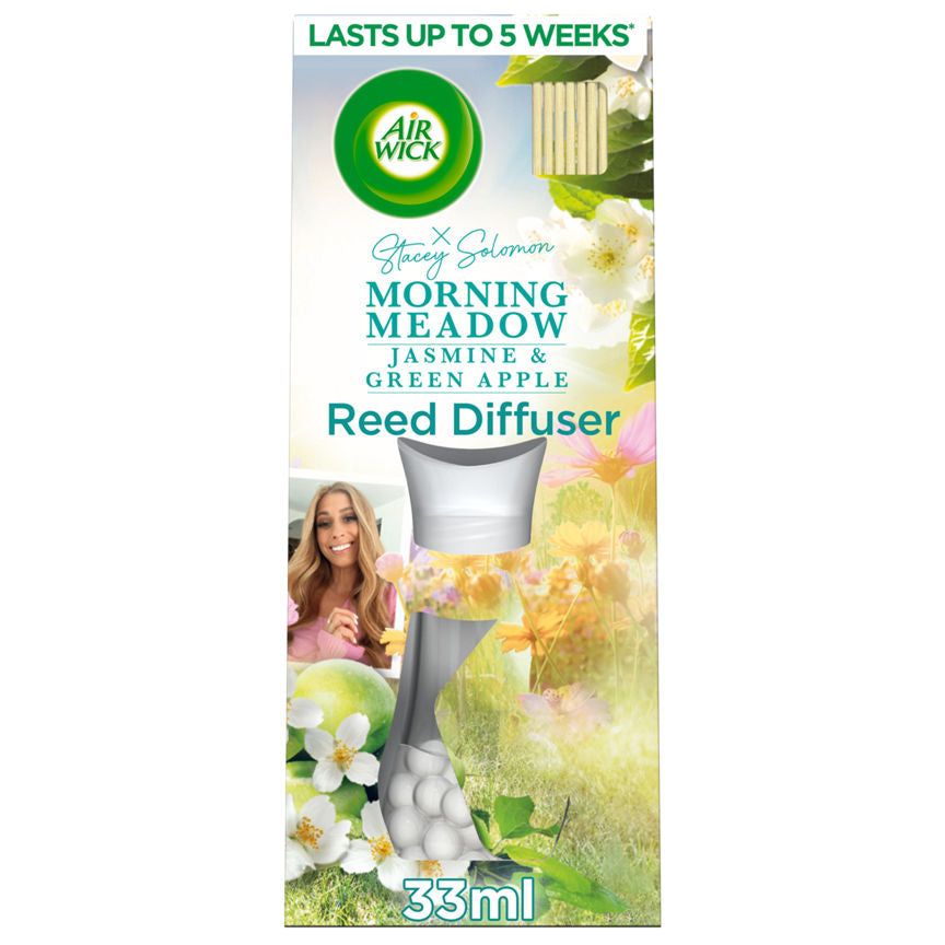 Air Wick Morning Meadow Essential Oils Reeds Diffuser 33ml Lasts up to 5 weeks - McGrocer