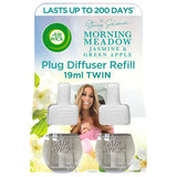 Air Wick Morning Meadow Scented Oil Electrical Plug In Diffuser Twin refill Lasts up to 200 days - McGrocer