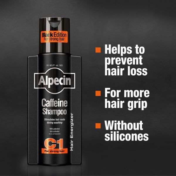 Alpecin Black Mens Shampoo | Hair Growth Shampoo 2 x 250ml - McGrocer