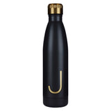 Alphabet Water Bottle Black Letter J - McGrocer