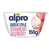 Alpro Greek Style Strawberry Raspberry Yoghurt Alternative   150g - McGrocer