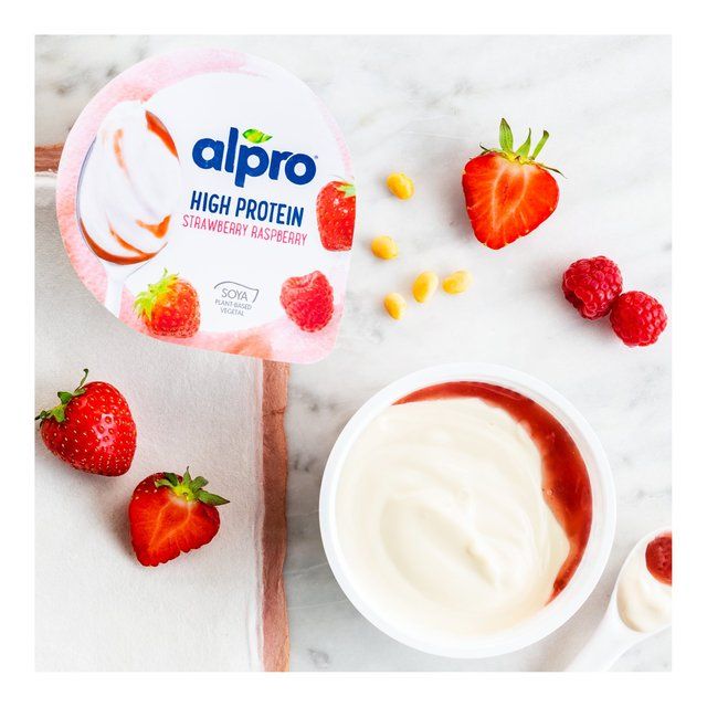 Alpro Greek Style Strawberry Raspberry Yoghurt Alternative   150g - McGrocer