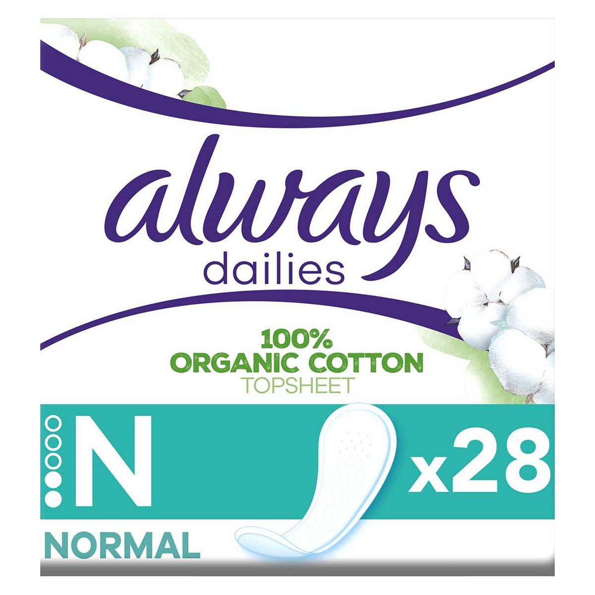 Always Dailies Cotton Protection Panty Liners Normal x 28 - McGrocer
