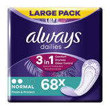 Always Dailies Normal Fresh & Protect Panty Liners x68 - McGrocer