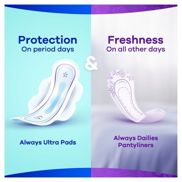 Always Dailies Panty Liners Normal Value Pack x68 - McGrocer