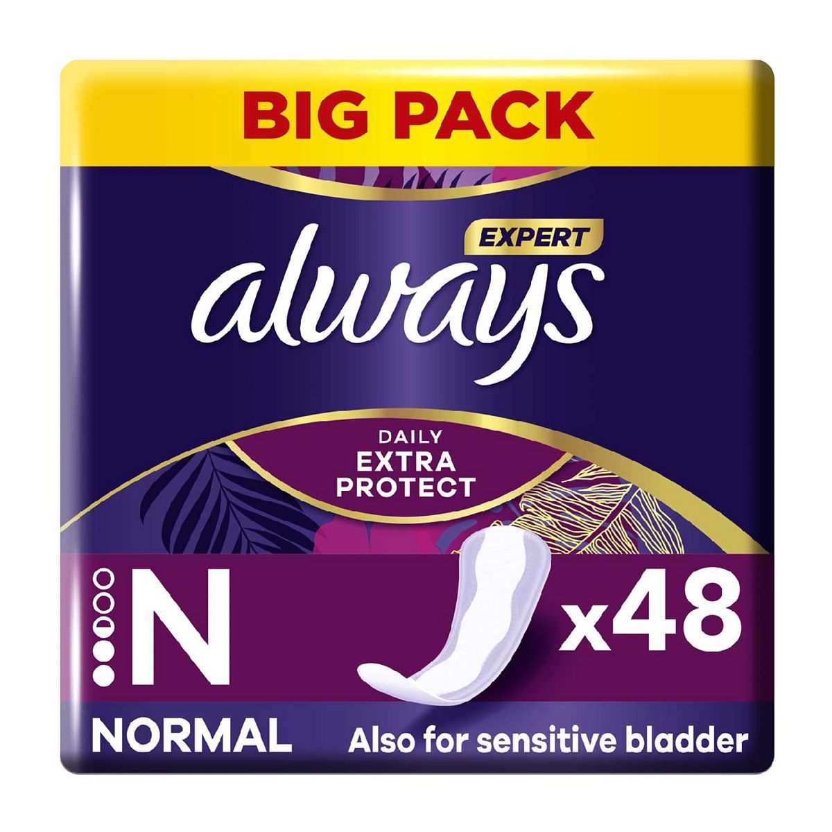 Always Daily Extra Protect Normal Odour Lock Liners 48 liners - McGrocer