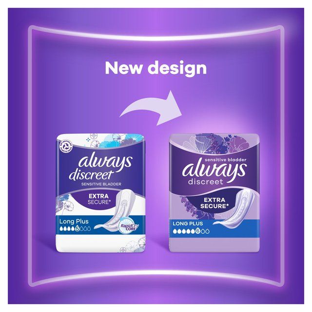 Always Discreet Incontinence Pads Long Plus 16 per pack - McGrocer