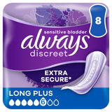 Always Discreet Incontinence Pads+ Long Plus For Sensitive Bladder x8 - McGrocer