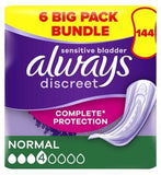 Always Discreet Incontinence Pads Normal - 144 pads (6 pack bundle) - McGrocer