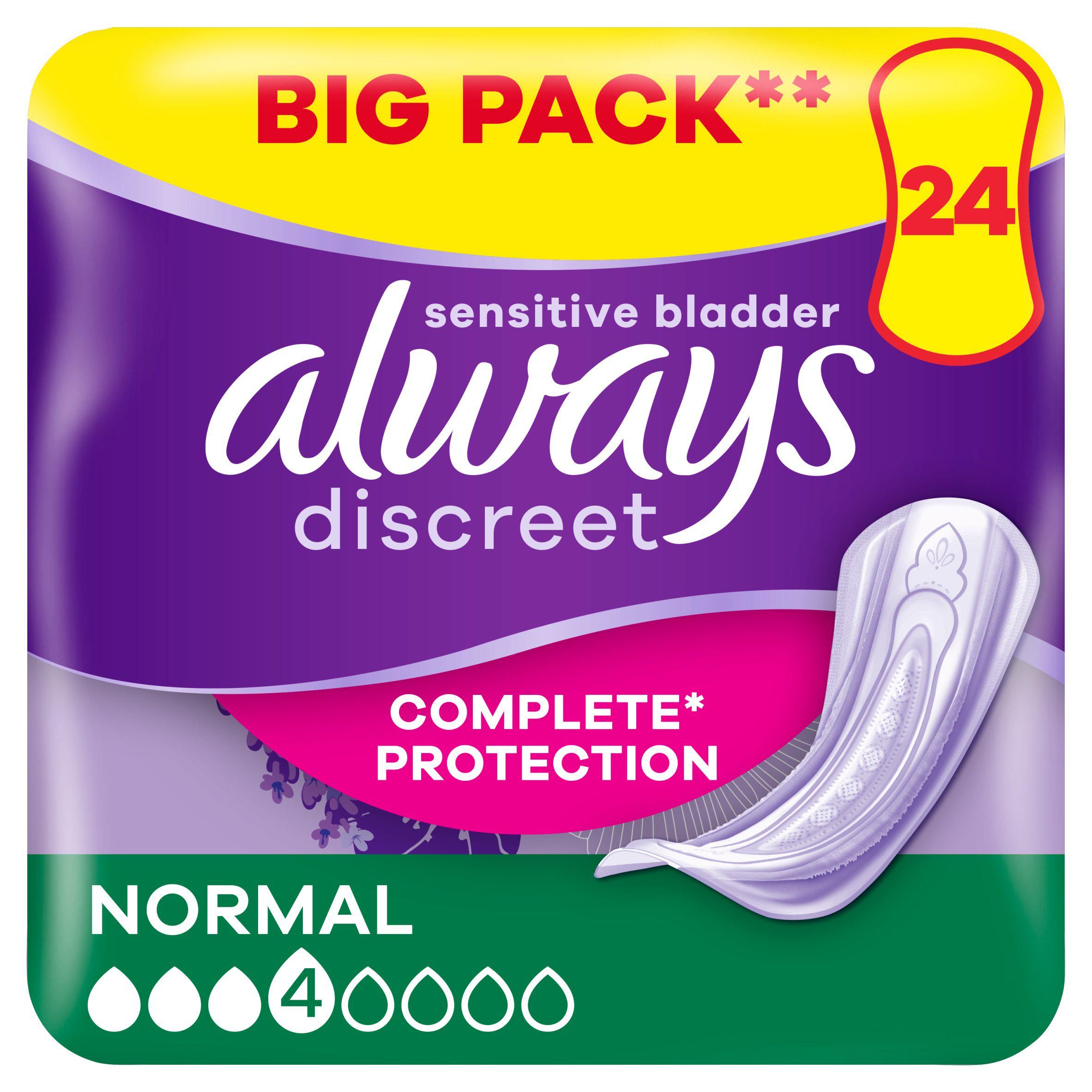 Always Discreet Incontinence Pads Normal x24 - McGrocer