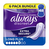 Always Discreet Incontinence Pads Plus Long Plus - 48 pads (6 pack bundle) - McGrocer