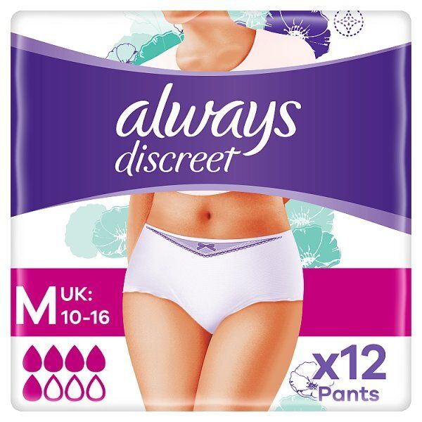 Always Discreet Underwear Incontinence Pants Normal M 12 - McGrocer