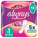Always Platinum Normal Sanitary Towels Wings Size 1   12 per pack - McGrocer
