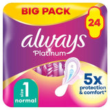 Always Platinum Normal Sanitary Towels Wings Size 1 24 per pack - McGrocer