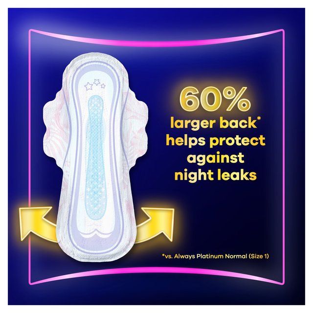 Always Platinum Secure Night Sanitary Towels Wings Size 4   14 per pack - McGrocer