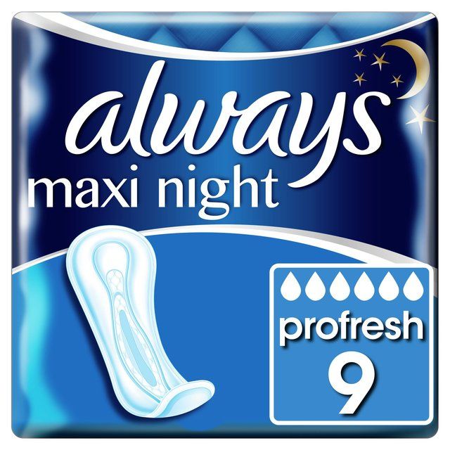 Always Sanitary Towels Maxi Night    9 per pack - McGrocer