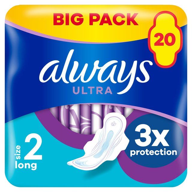 Always Sanitary Towels Ultra Long (Size 2) Wings   20 per pack - McGrocer