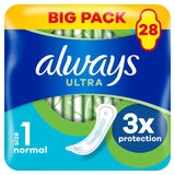 Always Sanitary Towels Ultra Normal (Size 1)   28 per pack - McGrocer