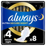 Always Ultra Sanitary Towels Secure Night (Size 4) With Wingss - McGrocer