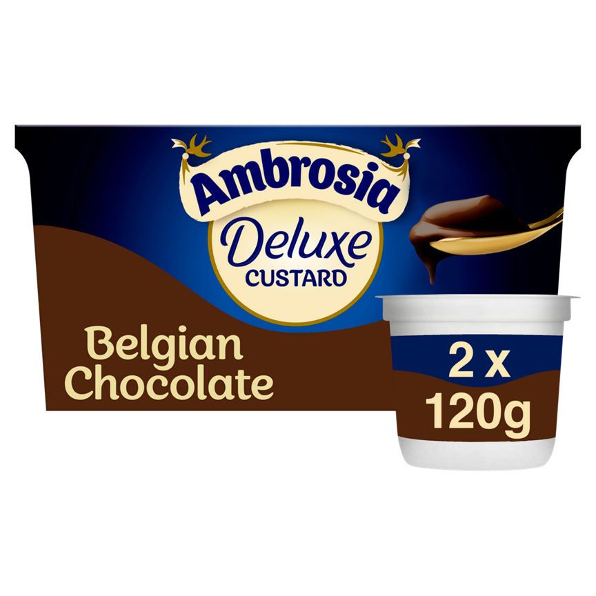 Ambrosia Deluxe Custard Belgian Chocolate 2 x 120g (240g) - McGrocer