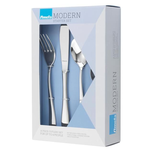 Amefa Modern Stainless Steel Cutlery Set 16 per pack - McGrocer