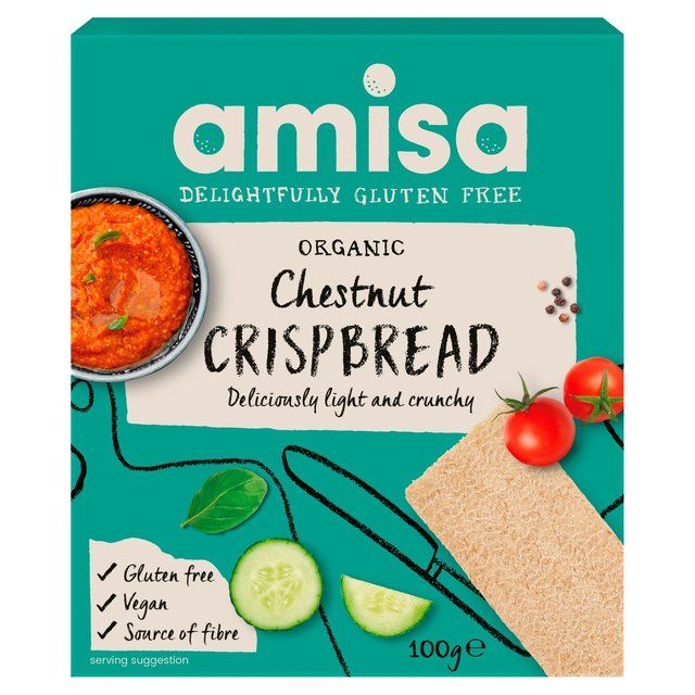 Amisa Organic Gluten Free Chestnut Crispbread 100g - McGrocer