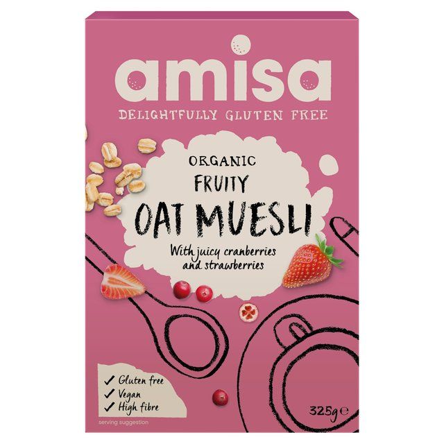 Amisa Organic Gluten Free Fruity Oat Muesli 325g - McGrocer