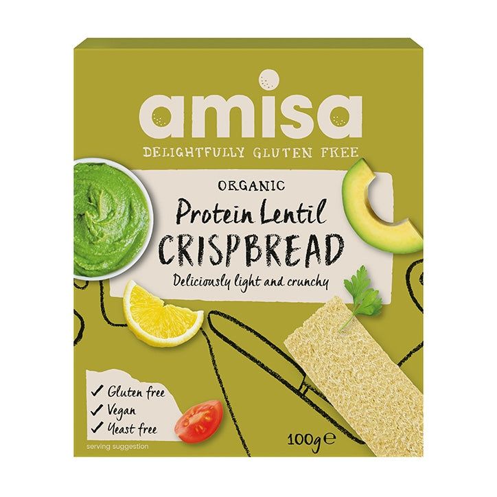 Amisa Organic Protein Lentil Crispbread 100g - McGrocer