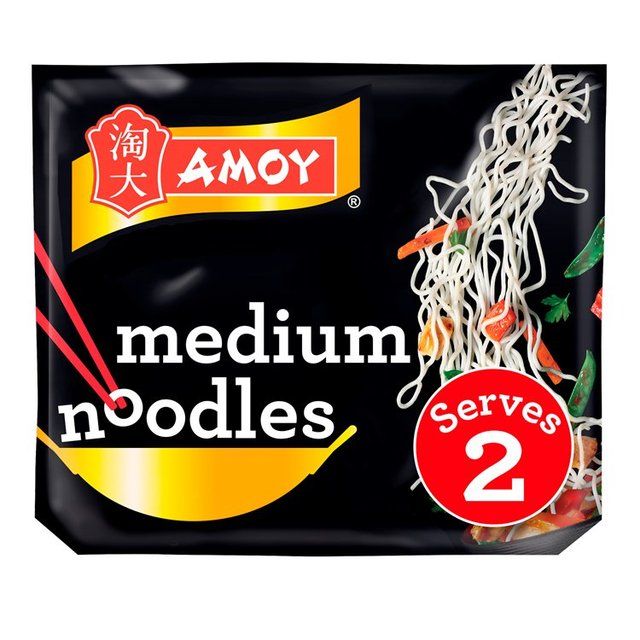Amoy Straight To Wok Medium Noodles 2 x 150g - McGrocer