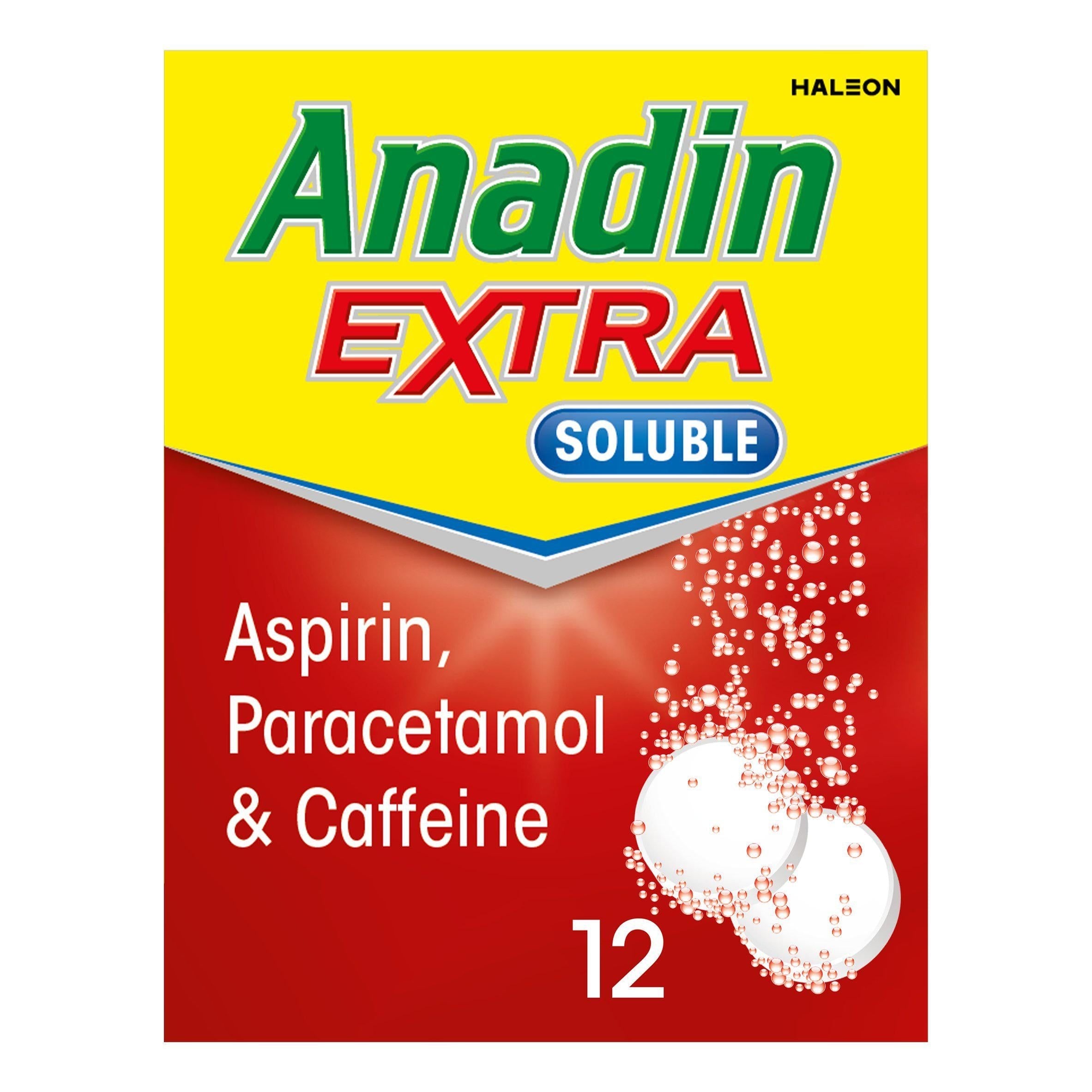Anadin Extra Soluble Pain Relief Tablets x12 - McGrocer