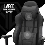 anda seaT Dark Demon Dragon Gaming Chair, Black - McGrocer