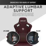 anda seaT Kaiser Series 3 Large Gaming Chair, Maroon - McGrocer