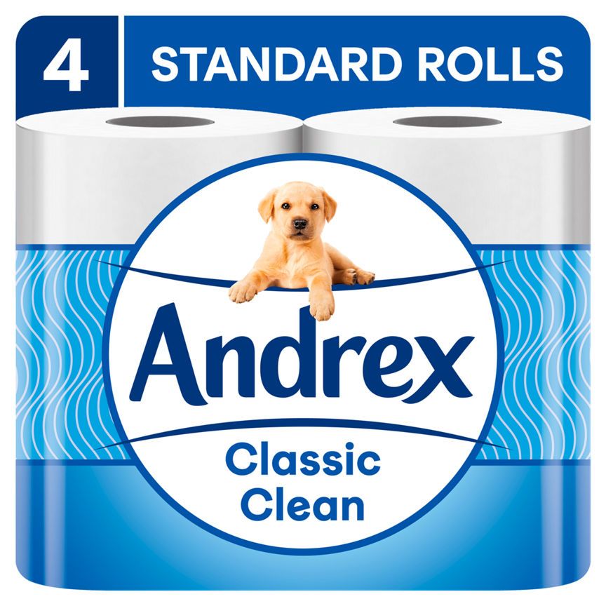 Andrex Classic Clean Toilet Tissue, 4 Rolls - McGrocer