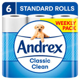Andrex Classic Clean Toilet Tissue 6 Rolls - McGrocer