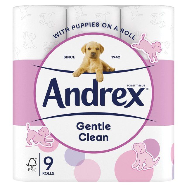 Andrex Gentle Clean Toilet Roll 9 per pack - McGrocer