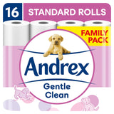 Andrex Gentle Clean Toilet Tissue Rolls x16 - McGrocer