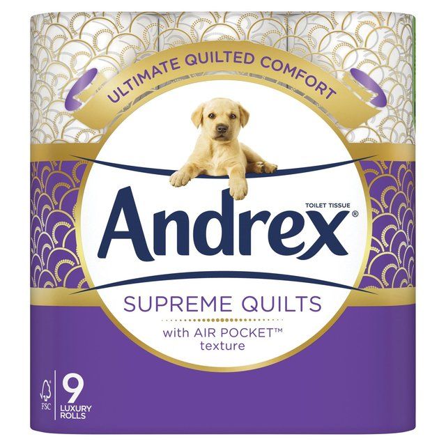 Andrex Supreme Quilts Toilet Roll 9 per pack - McGrocer