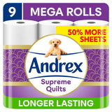 Andrex Supreme Quilts Toilet Tissue Mega Rolls x9 - McGrocer