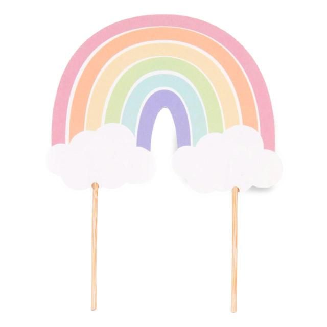 Anniversary House Pastel Rainbow Cake Topper - McGrocer
