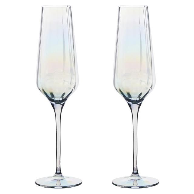 Anton Studio Designs Palazzo Flute Glasses Set of 2 300ml Lustre 2 per pack - McGrocer