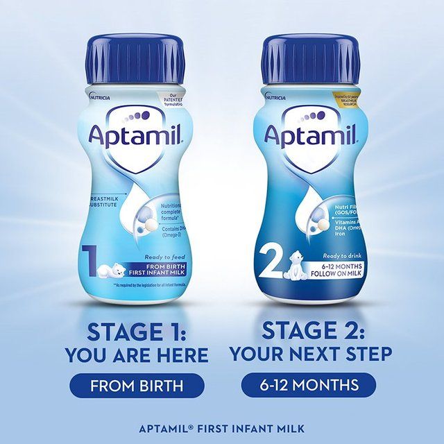 Aptamil 1 First Infant Baby Milk Formula Liquid Ready to Feed from Birth 6 x 200ml - McGrocer