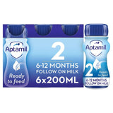 Aptamil 2 Follow On Formula Baby Milk Liquid 6-12 Months Multipack 6 x 200ml - McGrocer