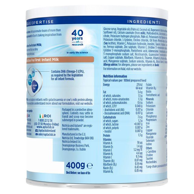 Aptamil Lactose Free First Infant Milk Powder From Birth 400g - McGrocer