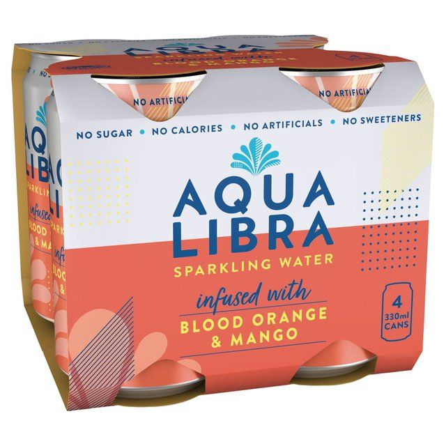 Aqua Libra Blood Orange & Mango Infused Sparkling Water 4 x 330ml - McGrocer
