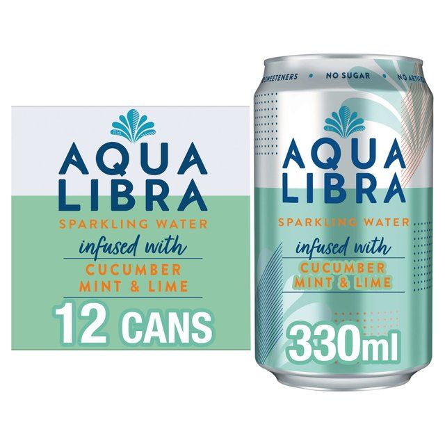 Aqua Libra Cucumber Mint & Lime Infused Sparkling Water 12 x 330ml - McGrocer