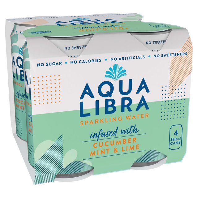 Aqua Libra Cucumber Mint & Lime Infused Sparkling Water 4 x 330ml - McGrocer