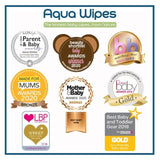 Aqua Wipes 100% Biodegradable Baby Wipes Travel Multipack 12 x 12 per pack - McGrocer