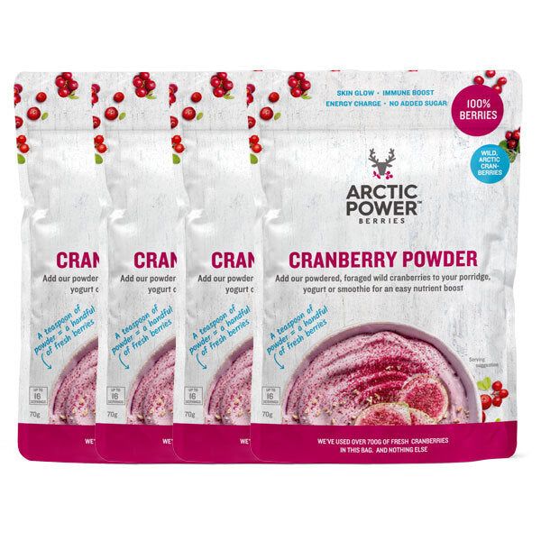 Arctic Power Berries 4 x Cranberry 70g bundle - McGrocer