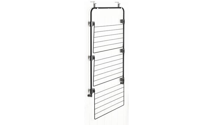 Argos Home 11m Over the Door Clothes Indoor Airer - Black - McGrocer